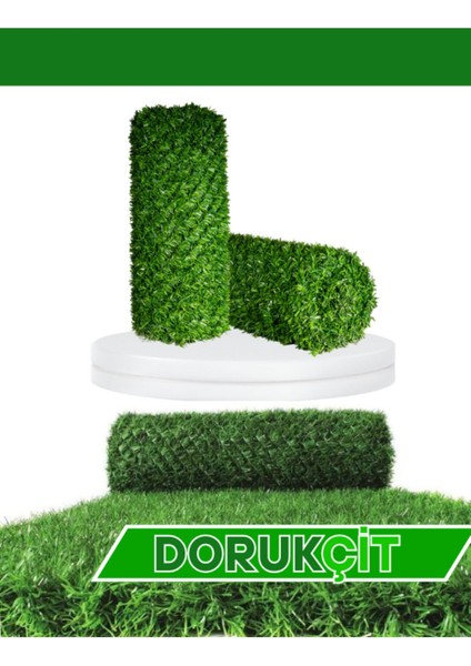 Doruk Çit Dekoratif Çim Çit Rulo 1 Metre x 1 Metre – Yapay Çim Çit Panel Bahçe Balkon Çiti Yeşil Tr