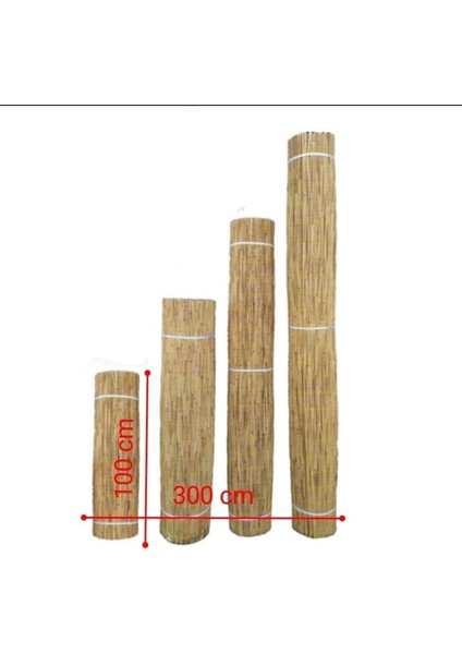 Hasır Kamış Çit 1m x 3 Metre Hasır Çit Rulo Çit Bahçe Çit Balkon Çit Saz Kamış Çit Gölgelik Çit