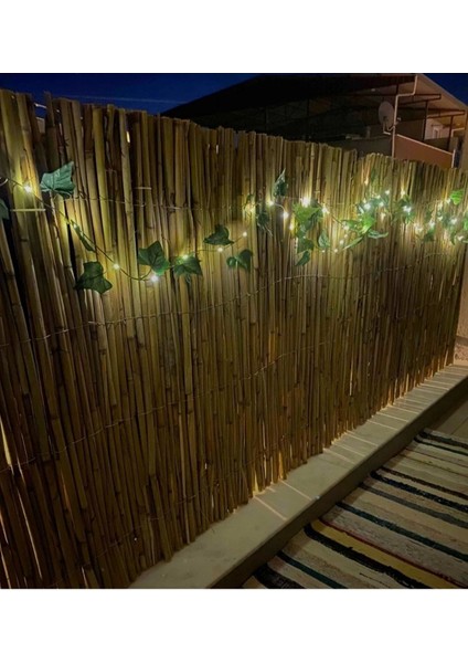 Haki renkli 100x6 m kamış hasır rulo, bahçe ve balkon dekoru için şık çit alternatifi
