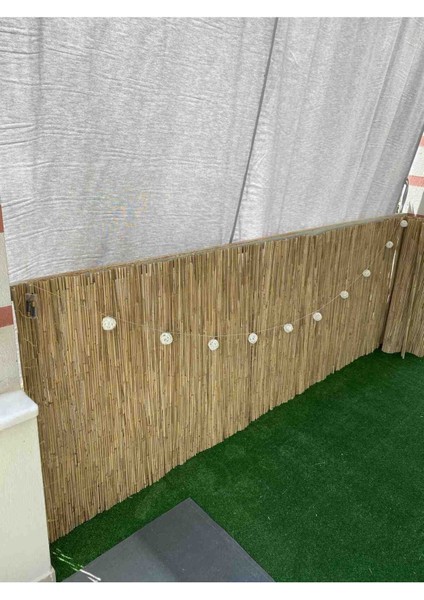 Yeşil Kamış Hasır Bahçe ve Balkon Çiti 1x2,5 m, Gölgelik Materyal