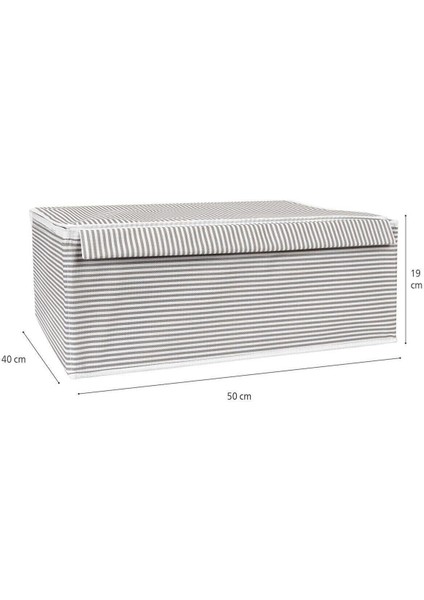 Çok Amaçlı Kapaklı Düzenleyici Kutu 50X40X19 cm Gri modelleri