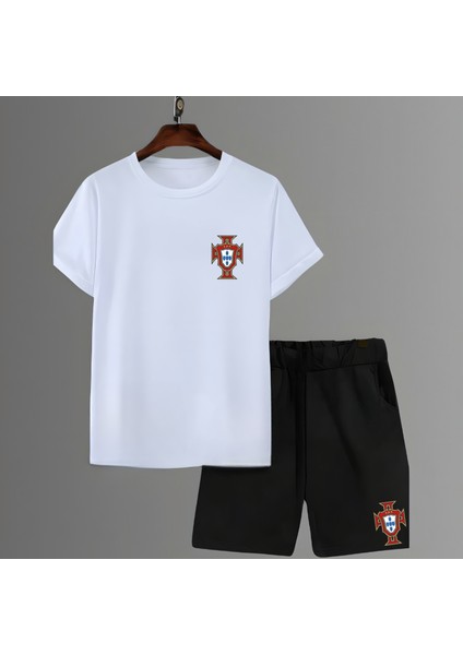 Portekiz Milli Takım Forma Cristiano Ronaldo Futbol Sırt Baskılı Unisex Tişört T-Shirt Şort Takımı fiyatları