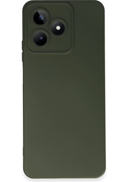 Realme C53 Kılıf Nano Içi Kadife Silikon - Koyu Yeşil Drstr