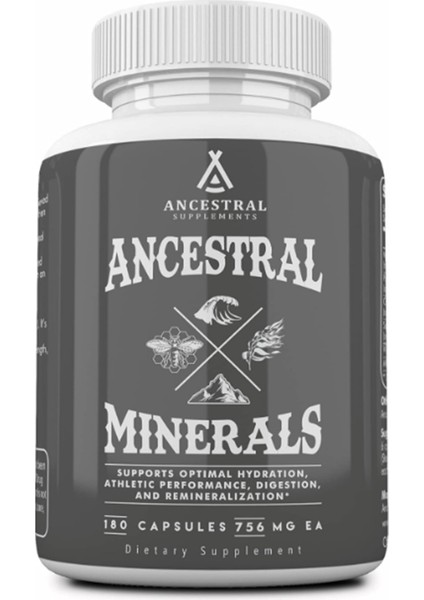 Minerals Electrolytes With Magnesyum, Potasyum, Sodium,optimal Hydration, Immune Health, Digestion and Remineralization, 180 Capsul