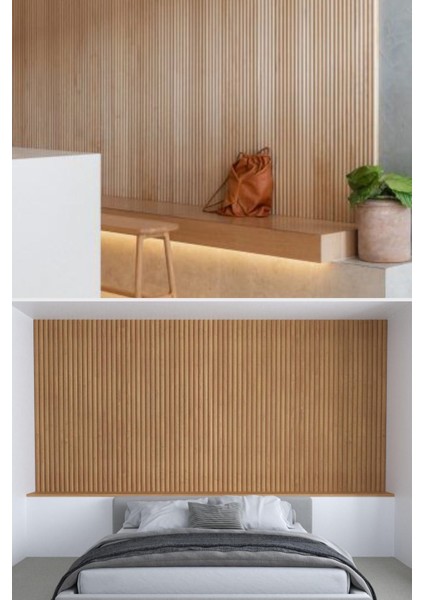 60X60 cm Ahşap Balıksırtı Duvar Paneli Dekoratif Kaplama