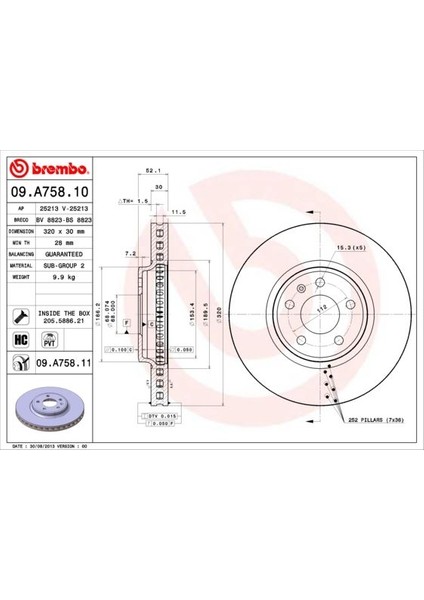 Ön Fren Aynası Havalı A4-A4 Avant 1.8 Tfsı/2.0 Tfsı/2.0 Tdı/2.7 Tdı/3.0 Tdı/3.2 Fsı Quattro/s4 Quatt 986479468-DF6015S