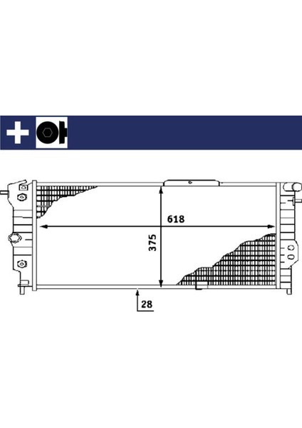 Radyatör Vectra A 90-95 Calıbra A 94-97 Ac Klimasız Mek 618X375X28