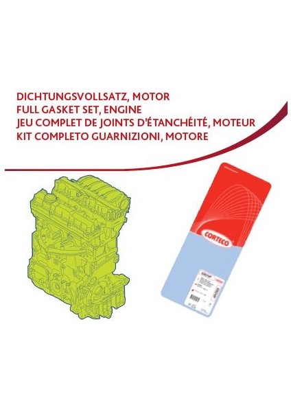 Motor Takım Conta Komple P306-P406-XSARA 1.8 16V XU7J 430602P
