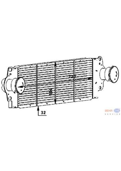 Turbo Radyatörü Intercooler Transporter T5 -Multıvan V 720X194X32