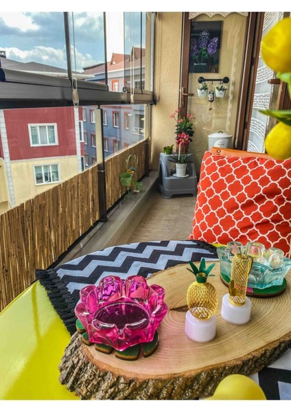 50x500 cm doğal bambu çit, bahçe ve balkon dekorasyonu için ideal, haki renkli hasır materyal