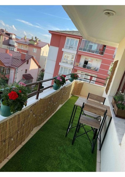 50x500 cm doğal bambu çit, bahçe ve balkon dekorasyonu için ideal, haki renkli hasır materyal modelleri