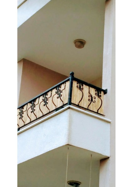 40 x 300 40CM.X3M. Kamış Hasır Balkon Çiti Duvar Çiti Bahçe Dekorasyonu Hasır Haki