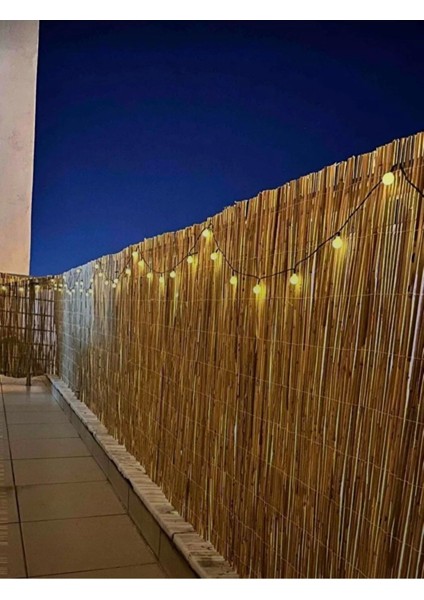 Tr 100 cm x 6 Metre Kamış Hasır Balkon Çiti Bahçe Çiti Bambu Çit Rulo Çit Gölgelik Dekorasyon Hasır