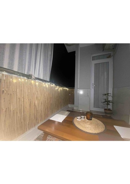 Turkuaz Kamış Hasır,bahçe Çiti,balkon Çiti,gölgelik 120 cm x 3 Metre 120 x 300 Hasır
