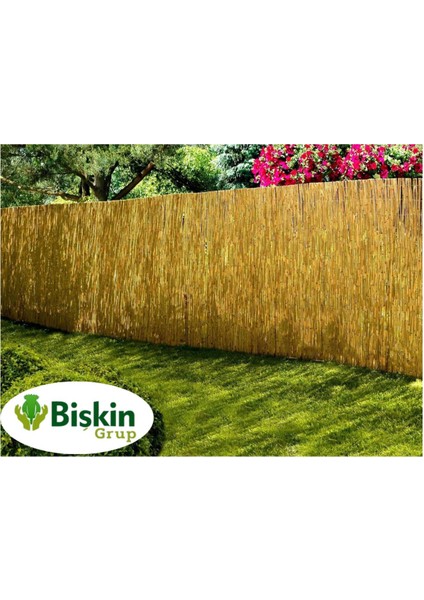 Bambu 250CM Yükseklik x 150CM Genişlik Doğal Bambu Kamış Hasır Çit Dekoratif Bahçe Balkon ve Duvar