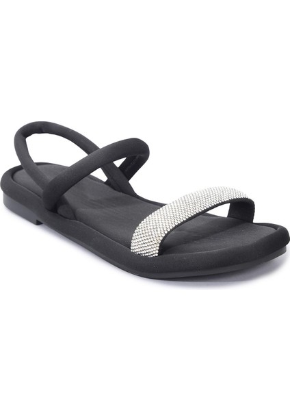 Orthopedix Şık Kadın Sandalet Scuba Kumaş Taşlı QR25205 indirimleri