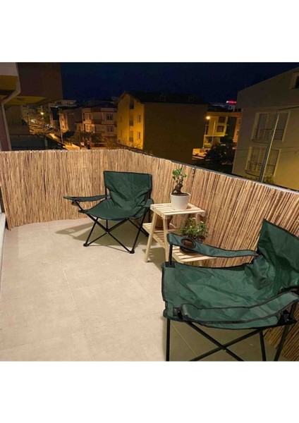Hasır Doğal Kamış Hasır Balkon Çiti 50 cm x 6 Metre