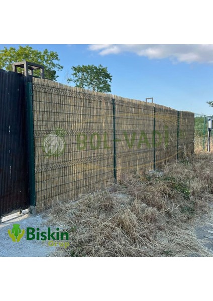 Bambu 200CM Yükseklik x 250CM Genişlik Doğal Bambu Kamış Hasır Çit Dekoratif Bahçe Balkon ve Duvar