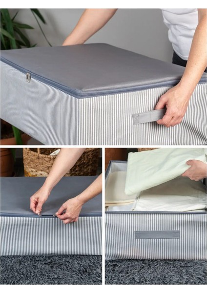 4'lü Mega Boy Baza Altı Bavul Içi Dolap Düzenleyici Organizer, 75X40X20, Gri fiyatları