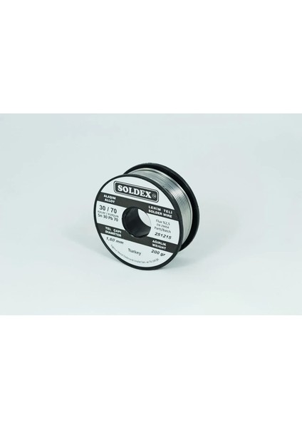 30-70 Lehim Teli 200 gr 1,6 mm Sn:30 - Pb:70