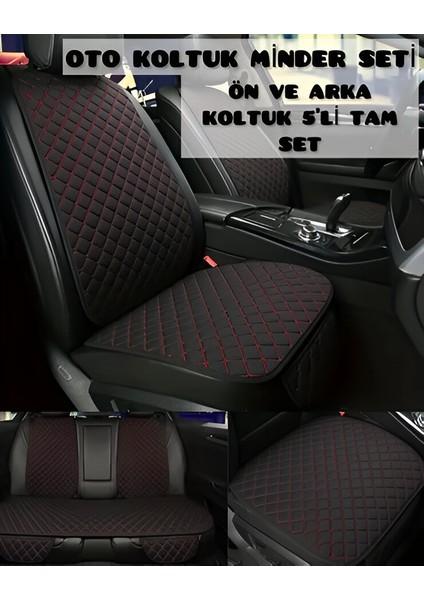 Mazda 3 Tay Tüyü Oto Koltuk Minder Seti - Koltuk Koruma Kılıfı (Ön-Arka Tam Set 5'li)