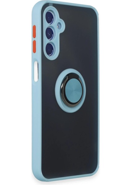 Samsung Galaxy M34 5g Kılıf Montreal Yüzüklü Silikon Kapak - Buz Mavi Drstr fiyatları