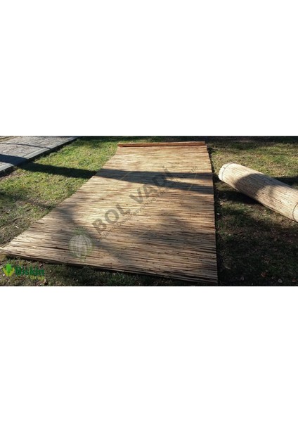 240cm yüksek, 250cm geniş doğal bambu bahçe ve balkon çiti kahverengi modelleri