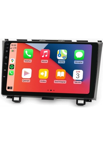 CRT-632 Serisi Honda Crv 2007 2012 6 GB Ram 64 GB Hafıza Carplay Android Multimedya Teyp