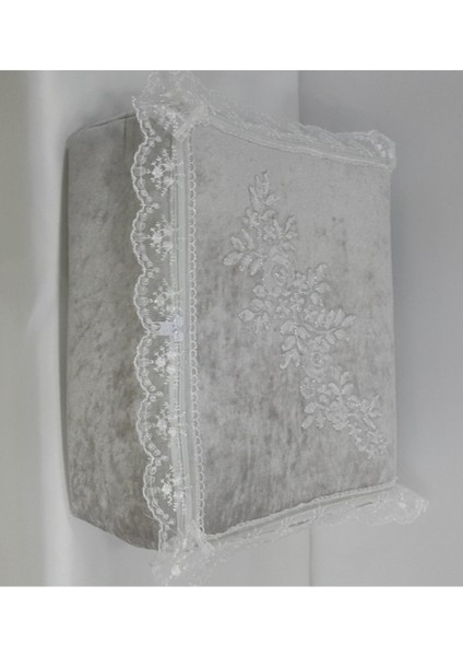 Kadife Bohça Nişan Hurcu, Çeyizlik Şık ve Kullanışlı Gri Renk Seçeneği