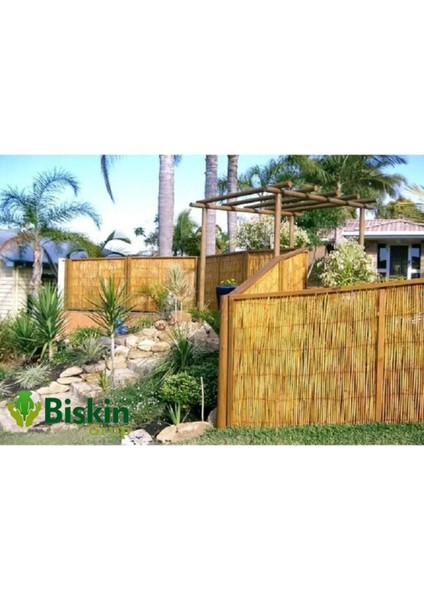 Bambu kamış hasır bahçe çiti 70x200 cm kahverengi doğal dekorasyon seçeneği