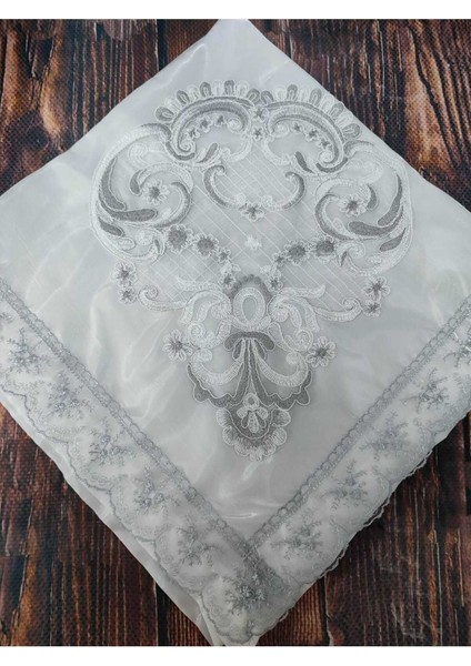 Işlemeli Fransız Güpürlü Saten Lüks Bohça, Nişan ve Çeyizlik Seti