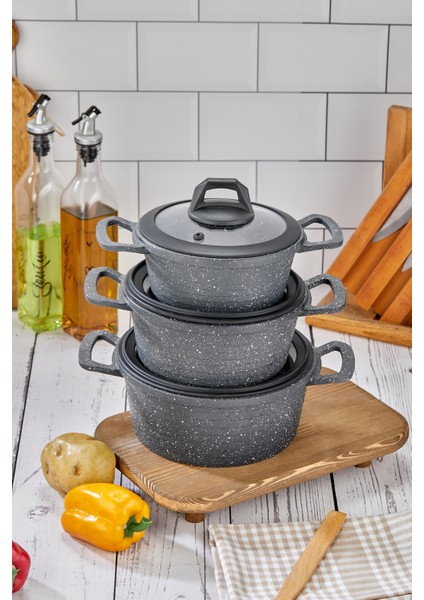Döküm 6 Parça Granit Tencere Takımı fırsatları