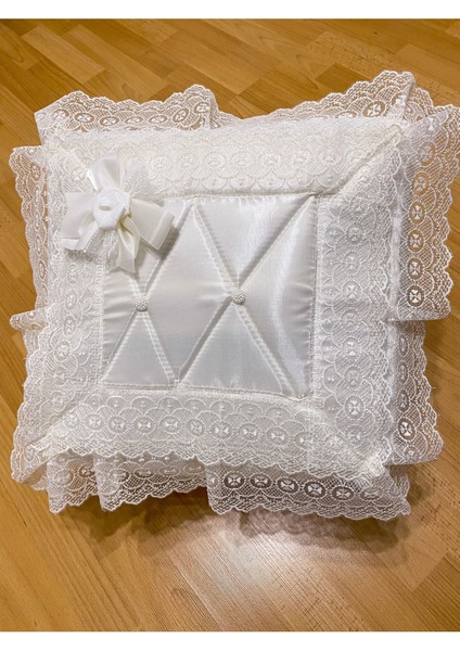 Fransız Güpürlü Çeyizlik Bohça 40X40, Nişan ve Söz Hediyesi, Beyaz Renk fiyatları