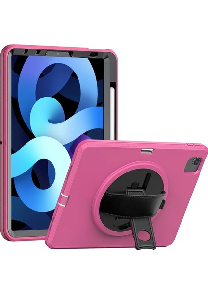 Ipad 2022 10.9 (10.nesil) Kılıf Hand Strap Tablet Kılıfı - Pembe Drstr