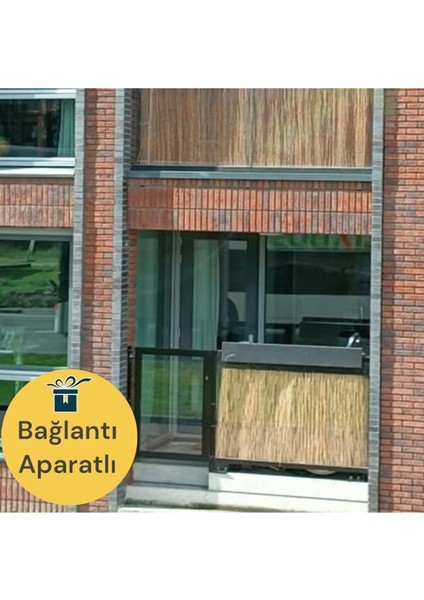 90 x 200 90CM.X2M. Kamış Hasır Bambu Balkon Çiti Duvar Çiti Bahçe Dekorasyonu Bambu Haki