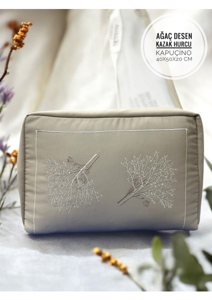 Ağaç Desenli Nakışlı Çeyizlik Hurç 40X50X20 Cm, Söz ve Nişan Hediyesi