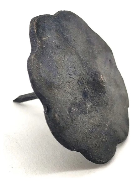 Antika Tarz Dekoratif Pirinç Çiçek Kabara - 40 Mm, Oksit