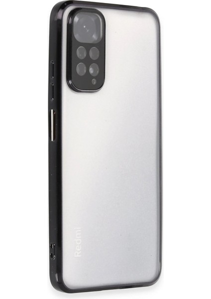 Xiaomi Redmi Note 11 Kılıf Razer Lensli Silikon - Siyah Drstr