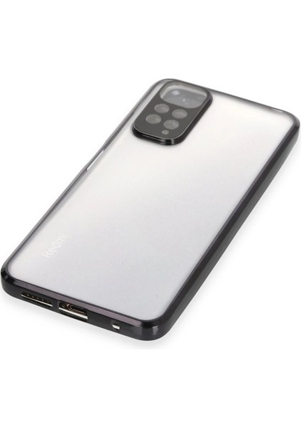 Xiaomi Redmi Note 11 Kılıf Razer Lensli Silikon - Siyah Drstr