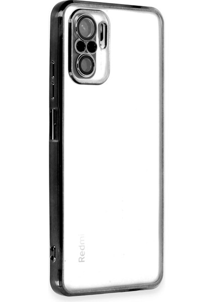 Xiaomi Redmi Note 10 Kılıf Razer Lensli Silikon - Siyah Drstr