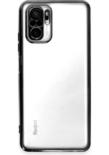 Xiaomi Redmi Note 10 Kılıf Razer Lensli Silikon - Siyah Drstr