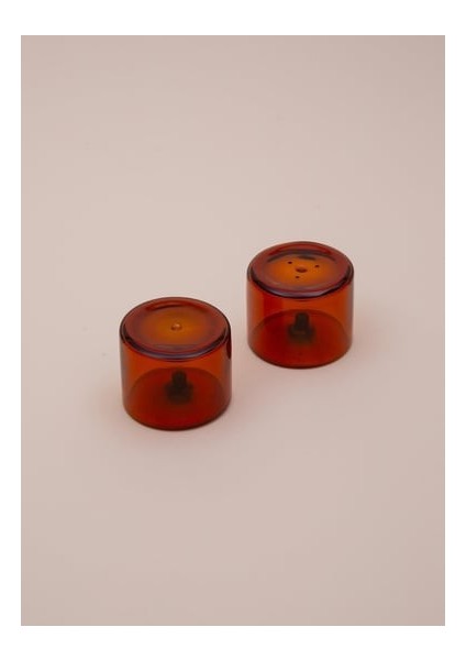 CAM0456 Yuvarlak Tuzluk Biberlik 2 Li Set Amber 6x5 cm modelleri