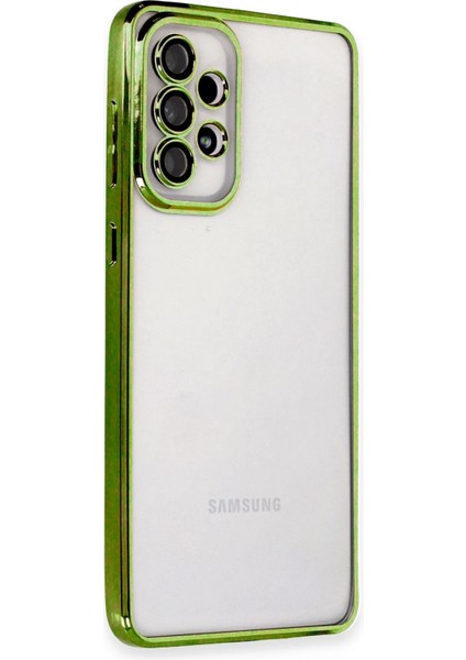 Samsung Galaxy A73 5g Kılıf Razer Lensli Silikon - Yeşil Drstr