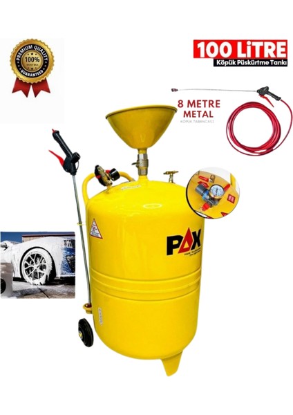 50 Litre Kompresör 5 Parça Havalı Set +100 Litre Köpük Tankı Oto Yıkama Set