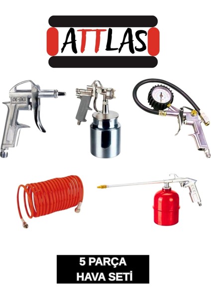 50 Litre Kompresör 5 Parça Havalı Set +100 Litre Köpük Tankı Oto Yıkama Set