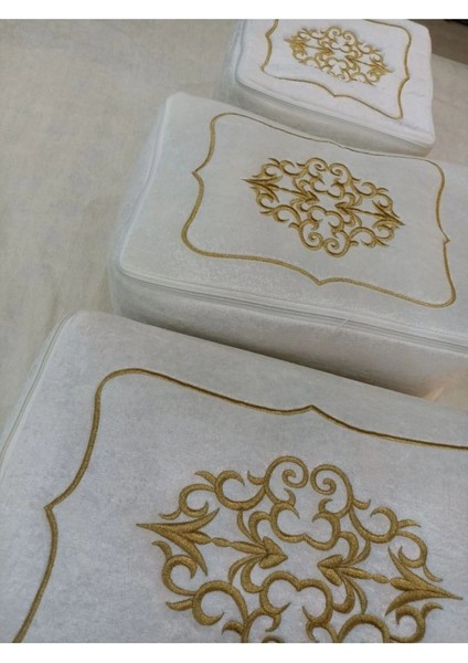 Ekru 3'lü Set, Söz ve Nişan Için Çeyizlik Bohça Hediye Paketi fiyatları