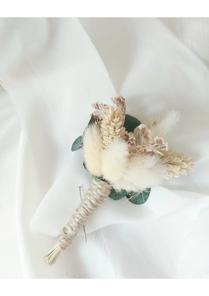 Damat Yaka Çiçeği Yaka Iğnesi Sağdıç Çiçeği Kuru Çiçek
