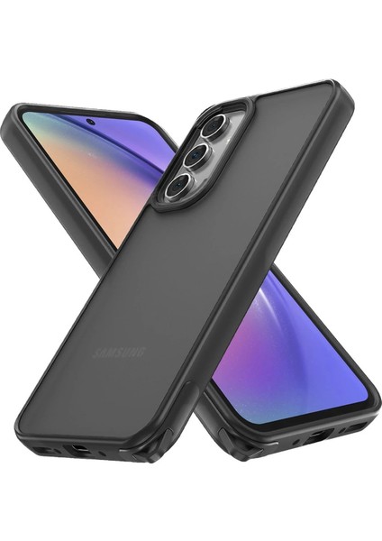 Samsung Galaxy A04S Kılıf Elegant Kapak - Siyah Drstr