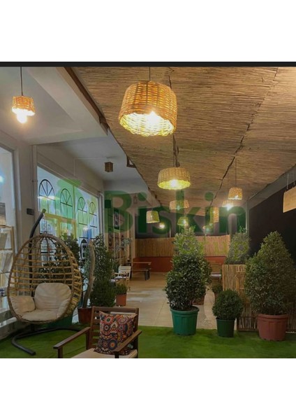50cm x 400cm Bambu Kamış Hasır Bahçe ve Balkon Dekoru Kahverengi