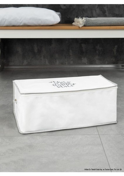 Ipli Baza Hurcu, Organizer ve Sepet, 69X45X24 Cm, Beyaz